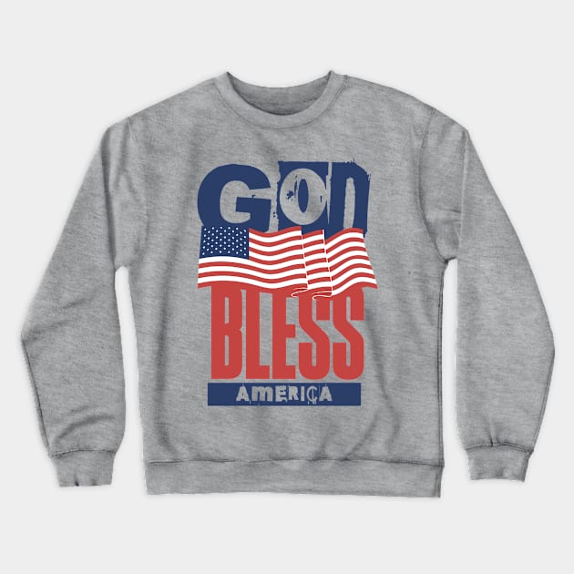 God Bless America Crewneck Sweatshirt by Teewyld